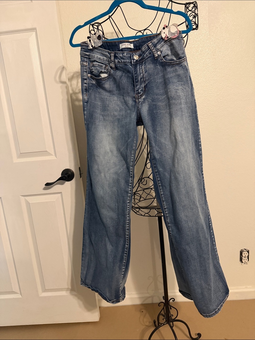 Wrangler Light Wash Wide-Leg Flare Jeans